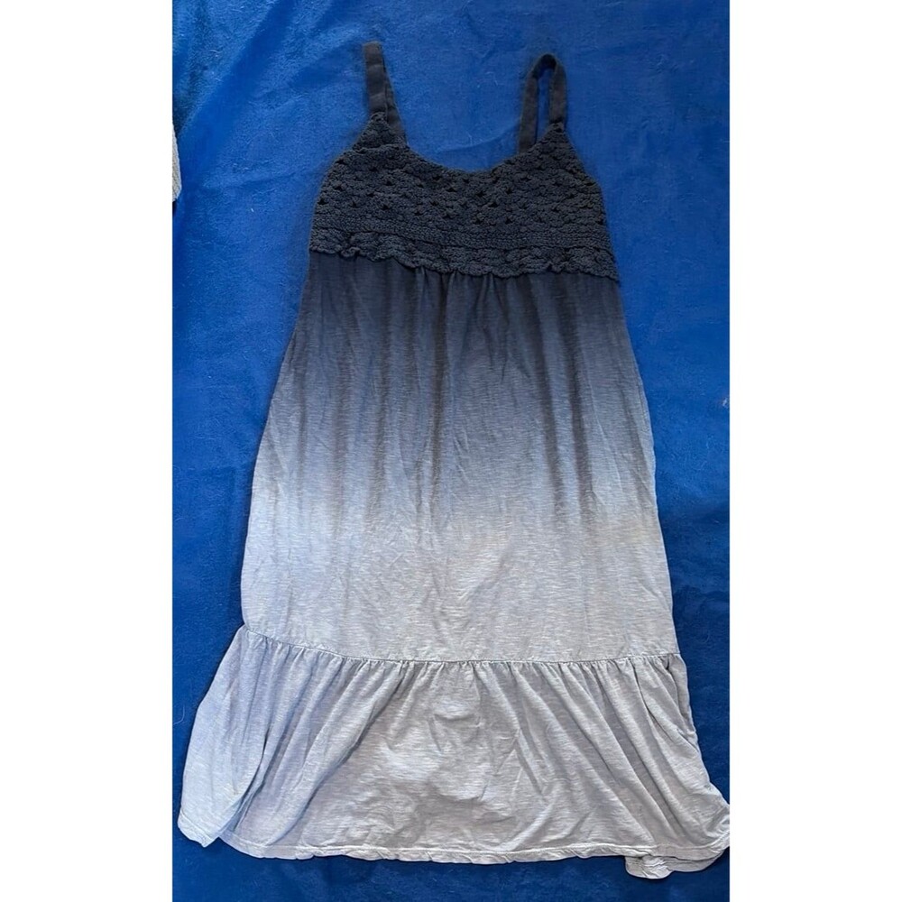 New Directions Weekend Blue Ombre Crochet Maxi Dress – Size Medium